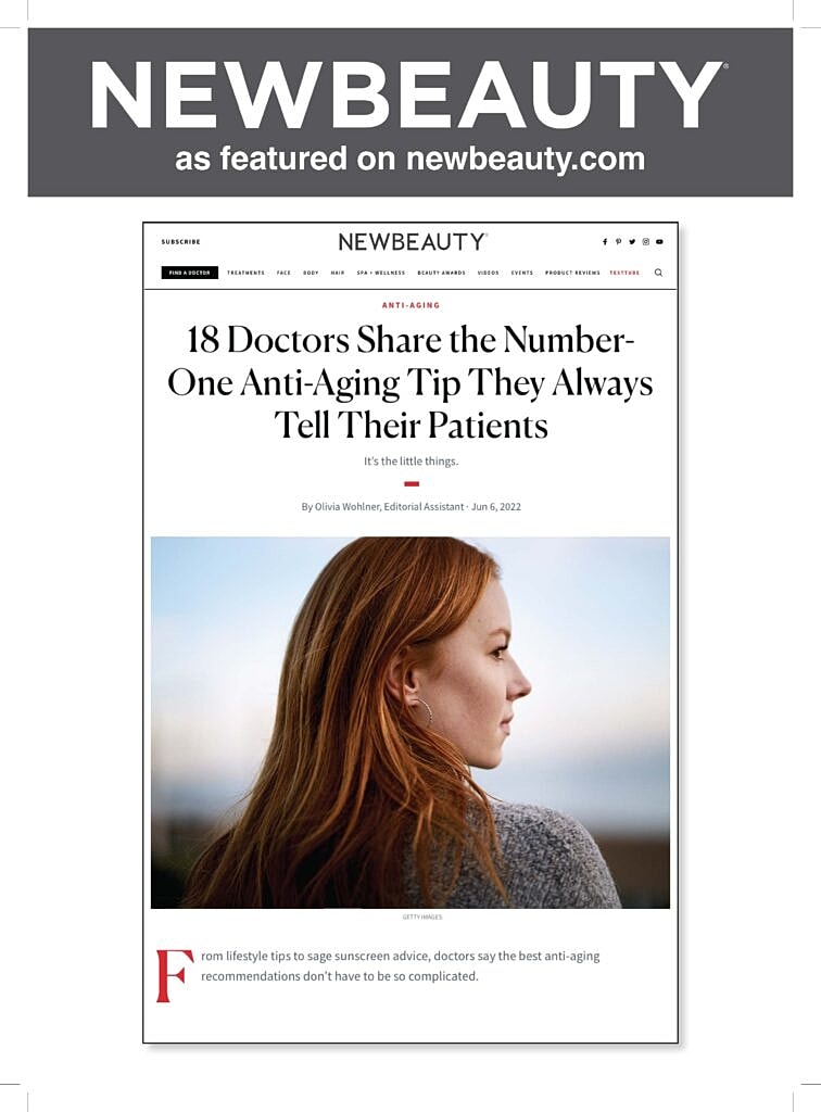 Article on anti-aging tips from doctors.