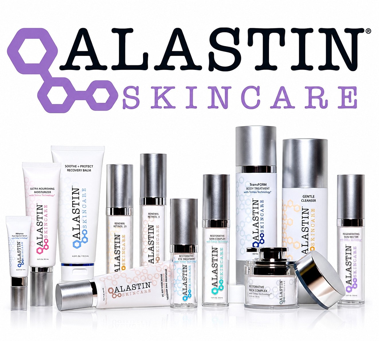 Alastin skincare products displayed on a white background.
