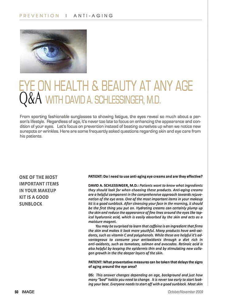Anti-aging Q&A with Dr. Schlessinger on skincare.