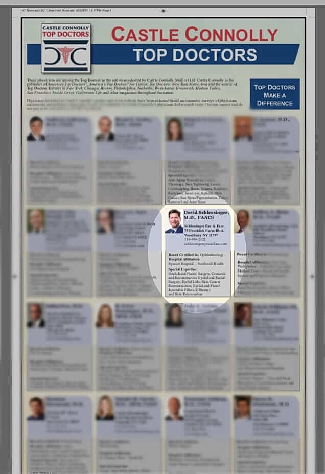 David Schleicher, M.D. featured in Top Doctors list.
