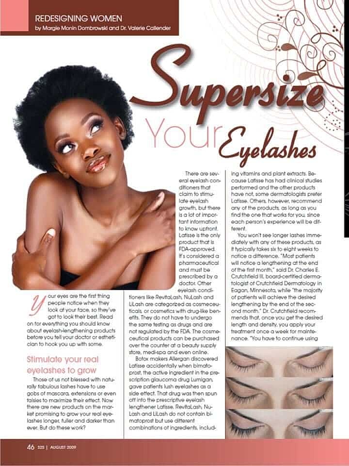 Eyelash enhancement tips and product information.