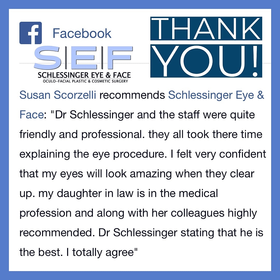 Schlessinger Eye & Face Testimonial