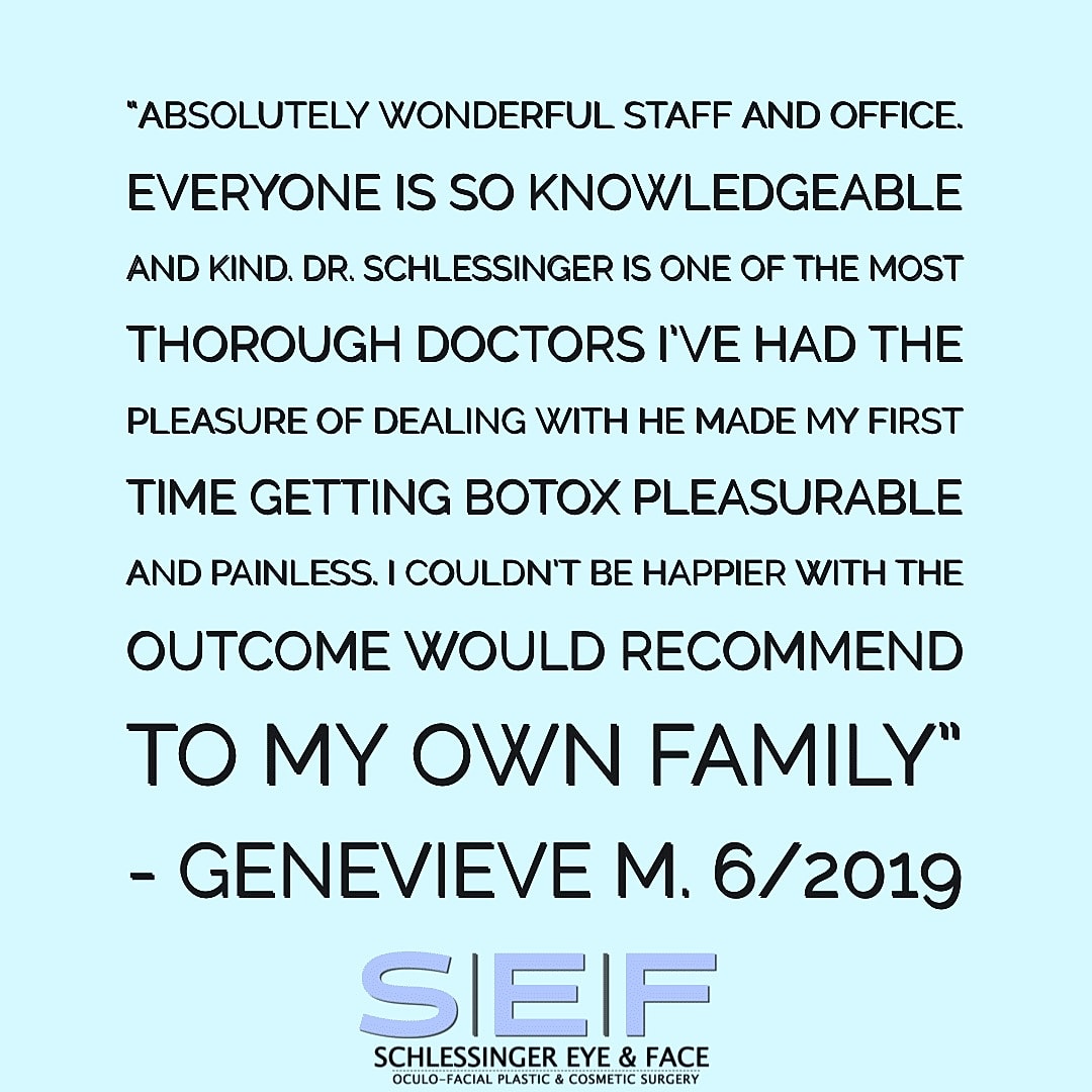Schlessinger Eye & Face Testimonial