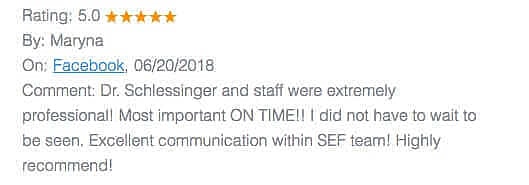 Schlessinger Eye & Face Testimonial