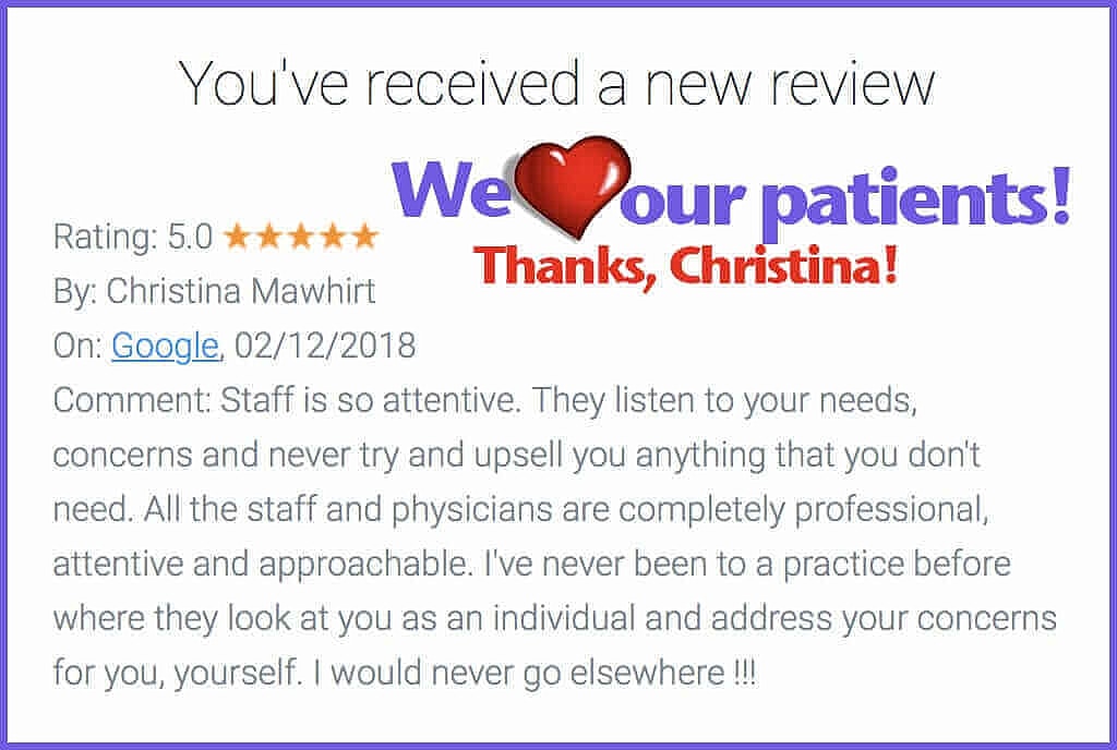 Schlessinger Eye & Face Testimonial