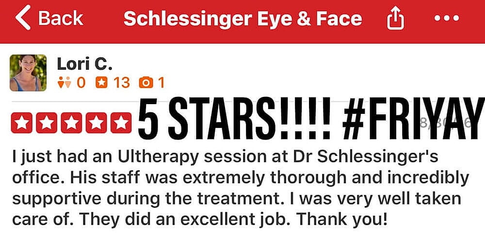 Schlessinger Eye & Face Testimonial