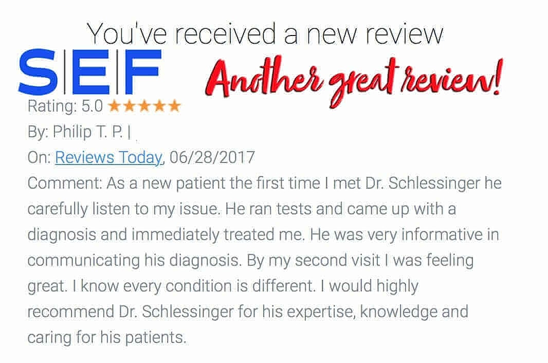 Schlessinger Eye & Face Testimonial