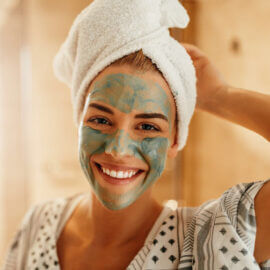 MedSpa woman with face mask on