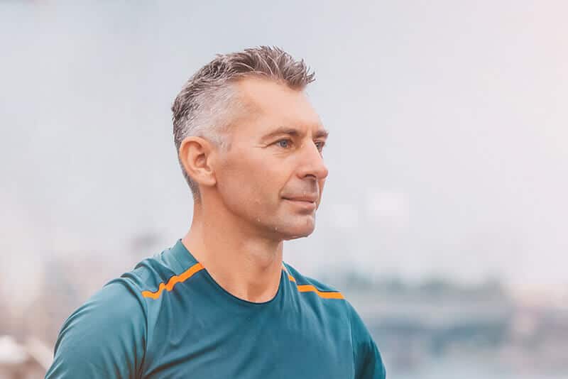 Athletic middle aged man