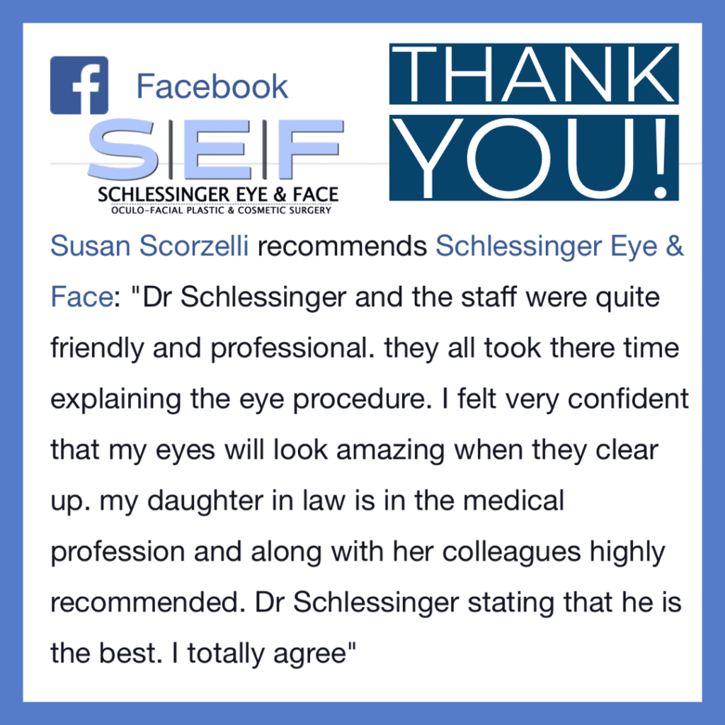 Schlessinger Eye & Face Testimonial