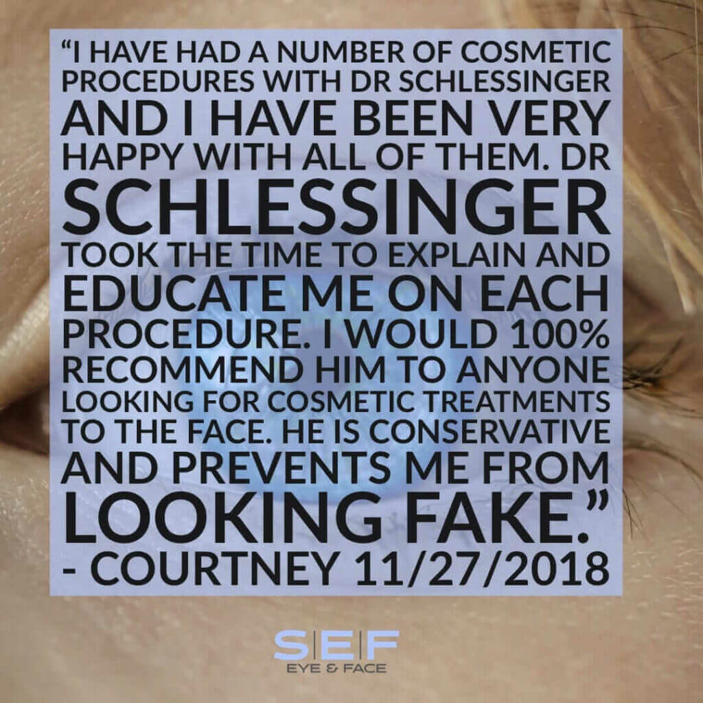 Schlessinger Eye & Face Testimonial