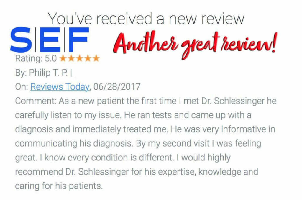 Schlessinger Eye & Face Testimonial