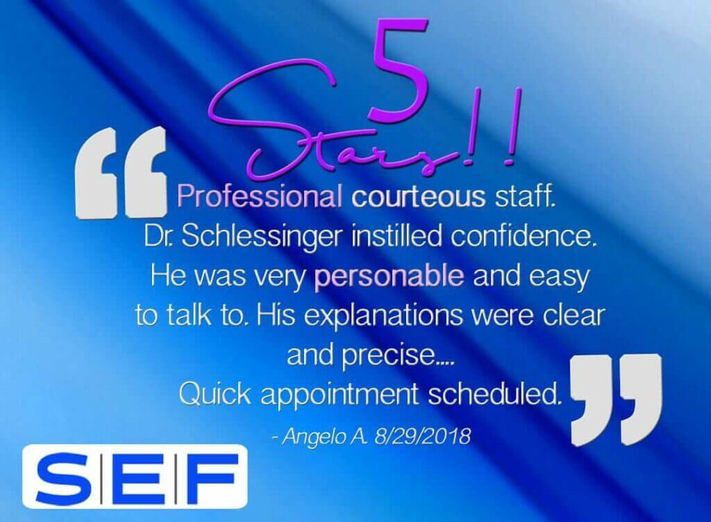 Schlessinger Eye & Face Testimonial