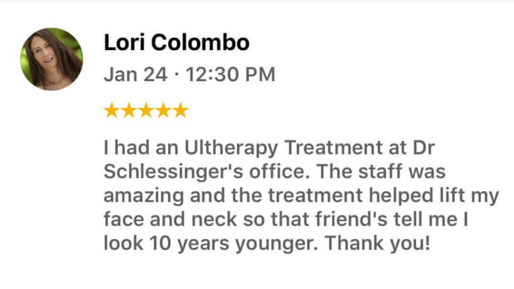 Schlessinger Eye & Face Testimonial